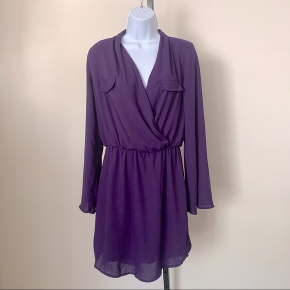 XOXO Dresses & Skirts - Purple dress w/faux pockets